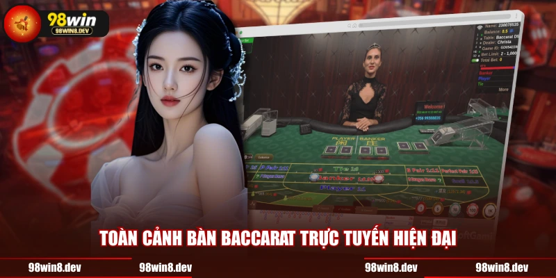 Toàn cảnh bàn baccarat trực tuyến hiện đại